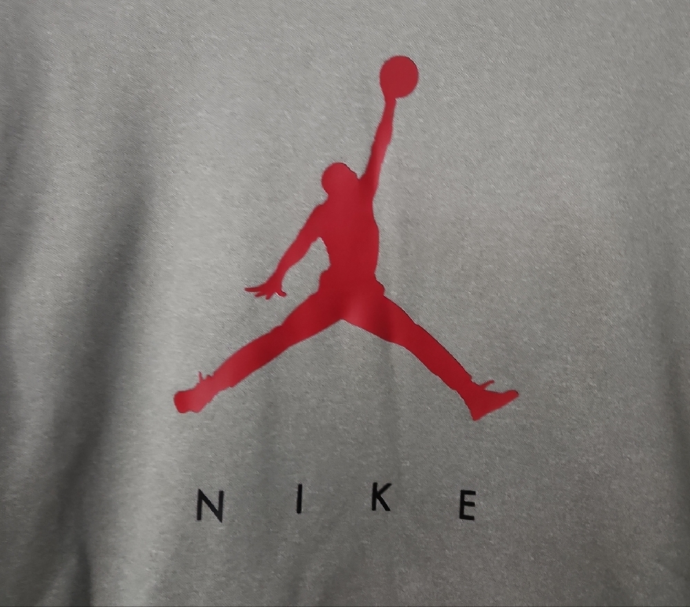 Nike Jordan Gray Hoodie with Red Logo